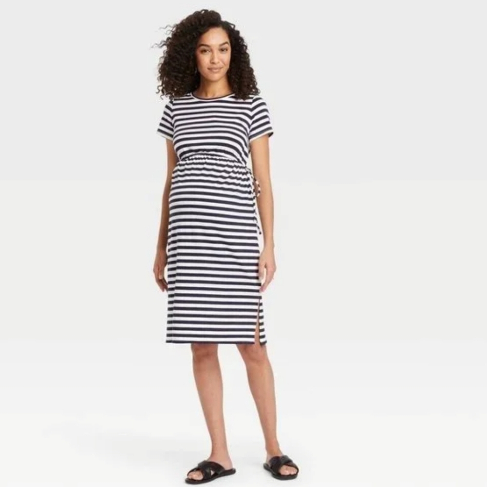 Isabel Maternity Tie-Waist Dress L